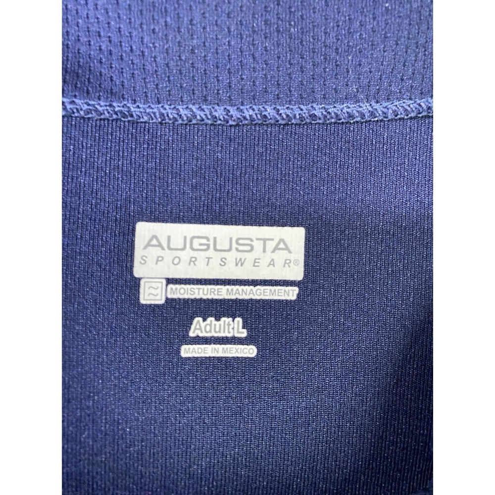 Augusta Baseball Jersey Mens L Navy Blue Detroit Tigers Style Button Up #9 - Picture 6 of 6